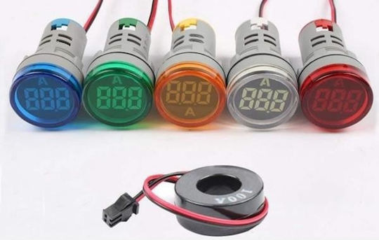 Taifa AD16-22DS Ammeter Electric Panel Single Phase Indication 100A 380V Φ22 IP65 Green 022-611003802