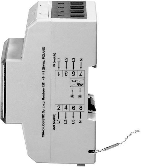 Orno Kilowatt Hour Meter Electric Panel Digital Rail Three-phase OR-WE-520