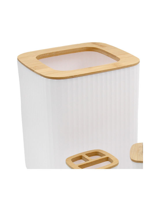 Keskor Bathroom Accessory Set Plastic White 6 Pieces