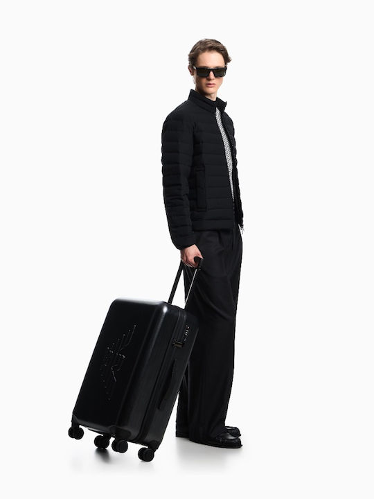 Emporio Armani Valiză de Călătorie Mare Dură Negru cu 4 roți Înălțime 70cm EM001930AF15459-U8097