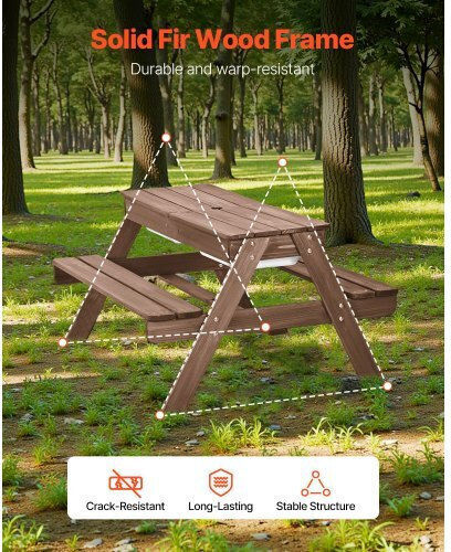 Vevor Tabelle für Camping Klappbar Beige