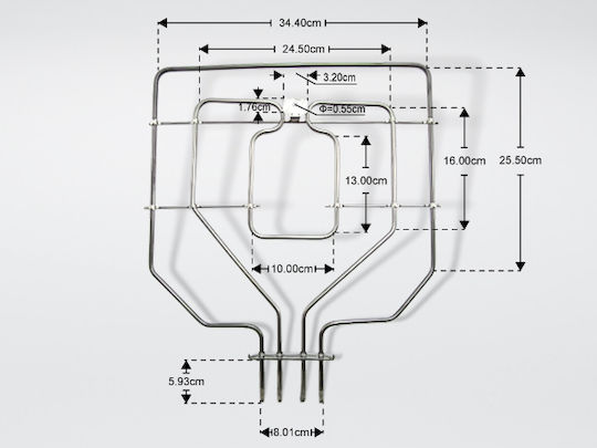 Bosch Oven Heating Element Replacement 37.5x36cm