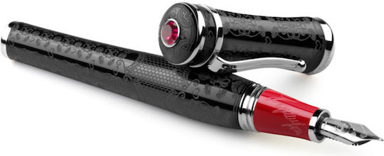 Montegrappa Πένα Γραφής Μαύρη από Ατσάλι με Μαύρο Μελάνι