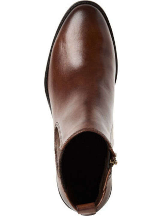 Leder Stiefeletten Damen Braun