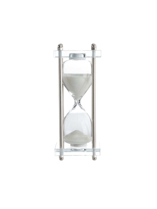 Artekko Dekorative Bürosanduhr aus Glas 7.6x7.6x20.5cm in Transparent Farbe