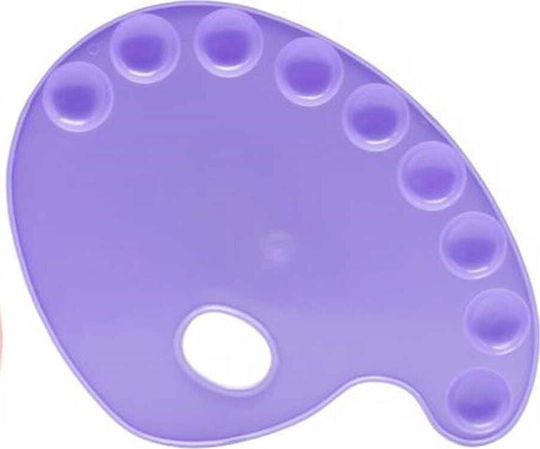Metron Oval Plastic Palette 9 Positions No 3 Pastel - 4 Colors
