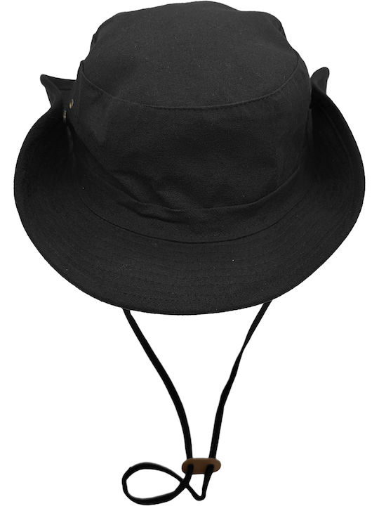 Gift-Me Unisex Υφασμάτινo Ανδρικό Καπέλο Στυλ Safari Μαύρο