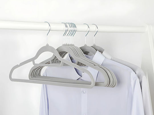 Verk Group Umeraș pentru Dulap pentru pantaloni Metal Gri 20buc