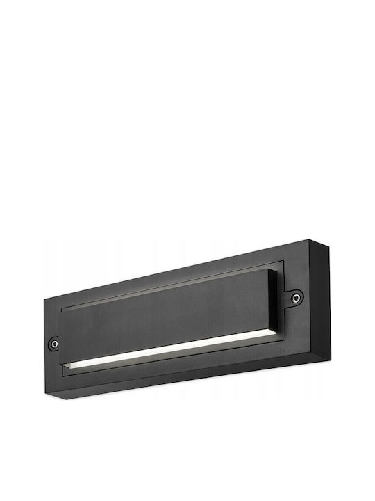 Masterled Lumină de exterior montată pe perete LED IP65 6W cu Alb Natural Lumină 25.5x4.3x9εκ.