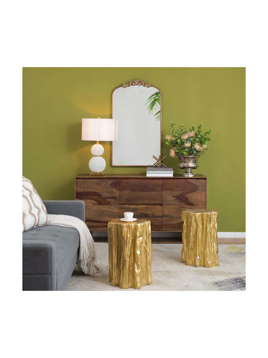 Artekko Wall Mirror with Gold Metallic Frame 106x61cm 1pcs