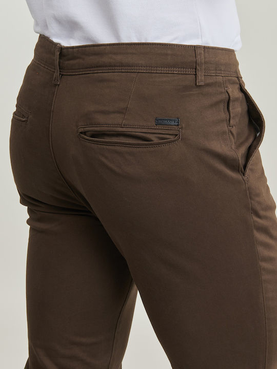 Herrenhosen Chino Elastisch in Schlank Passform Bungee Cord