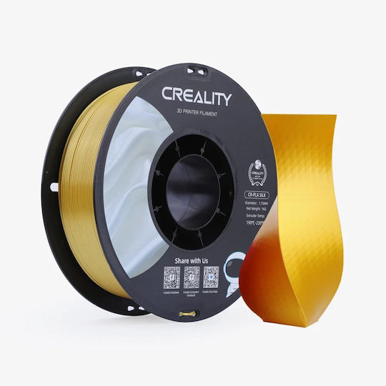 Creality3D CR PLA 3D Printer Filament 1.75mm Silk Golden 1kg 1τμχ (Spool)
