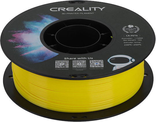 Creality3D PETG 3D Printer Filament 1.75mm Yellow 1kg 1pc Spool
