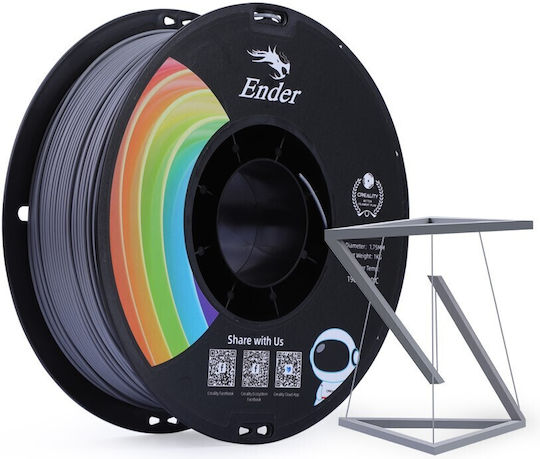 Creality3D EN PLA 3D Printer Filament 1.75mm Γκρι 1kg 1τμχ (Spool)