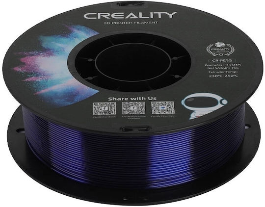 Creality3D PETG 3D Printer Filament 1.75mm Translucent Blue 1kg