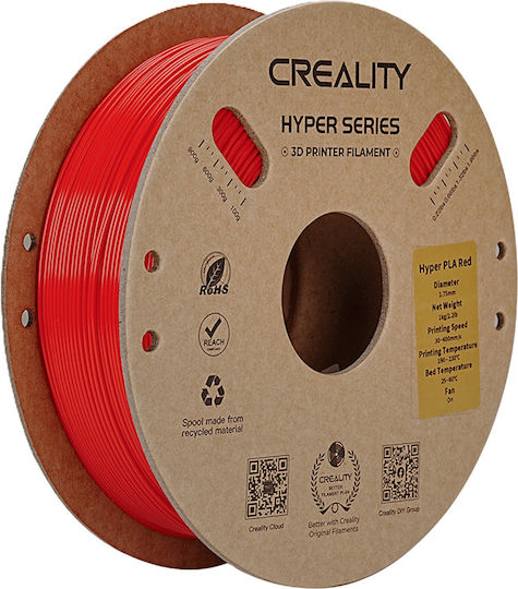 Creality3D Hyper HS-PLA 3D Printer Filament 1.75mm Red 1kg 1pc Spool