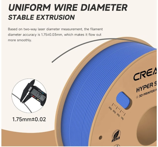 Creality3D Hyper HS-PLA 3D Printer Filament 1.75mm Blue 1kg 1pcs Spool