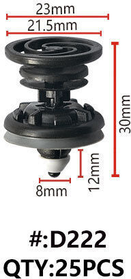 Maestro D222 Plastic clips for doors (door Trim Panel)