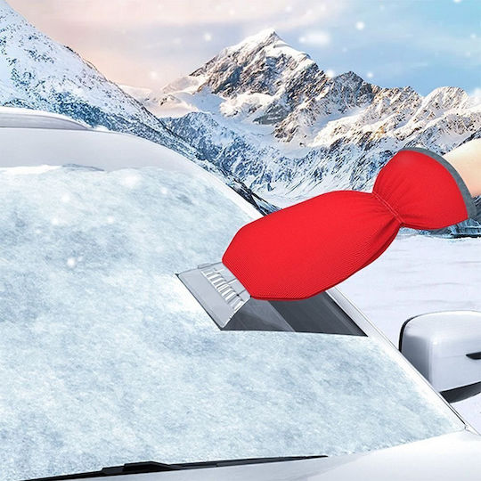 Car Snow Scraper Glove Red