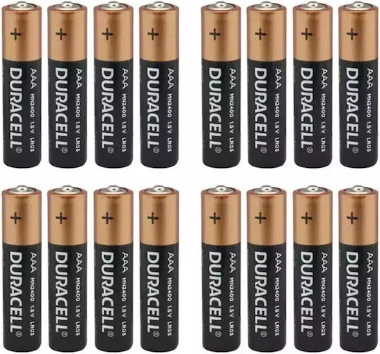 Duracell Simply Alkaline Batteries AAA 1.5V 16pcs