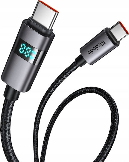 Mcdodo LED USB 2.0 Cable USB-C male - USB-C 100W PD Μαύρο 1.2m 4-53606