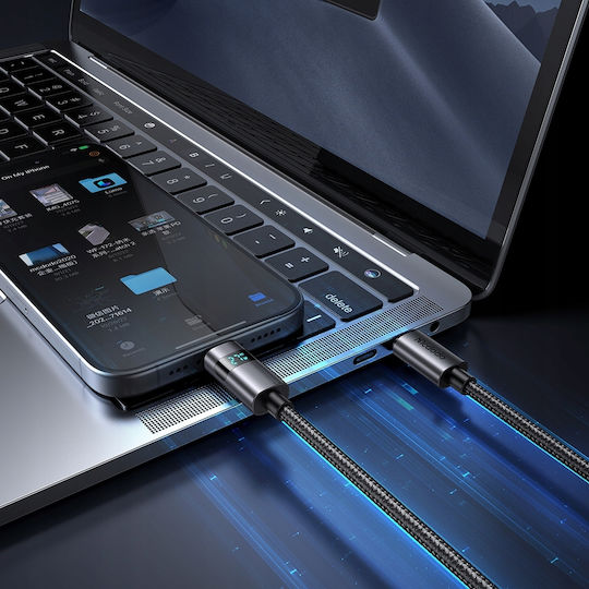 Mcdodo LED USB 2.0 Cable USB-C male - USB-C 100W PD Μαύρο 1.2m 4-53606
