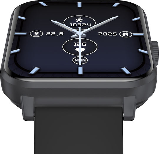 MyPhone Classic 2 Smartwatch με Παλμογράφο (Μαύρο)