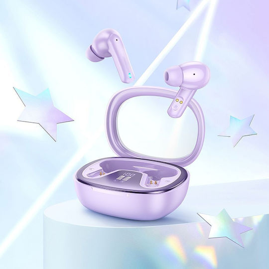 Hoco EQ6 In-ear Bluetooth Handsfree Căști cu Carcasă de Încărcare Violet