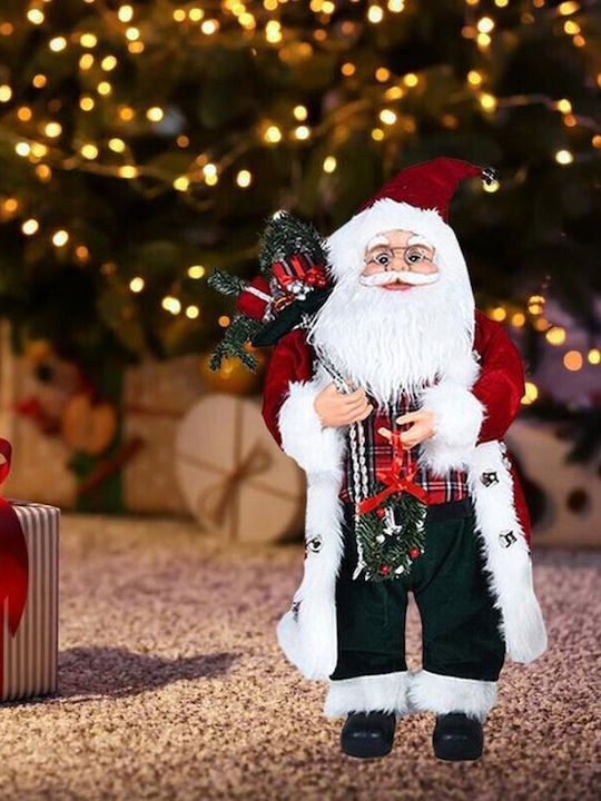 Διακοσμητικός Άι Βασίλης Κόκκινος Πλαστικός 30εκ.