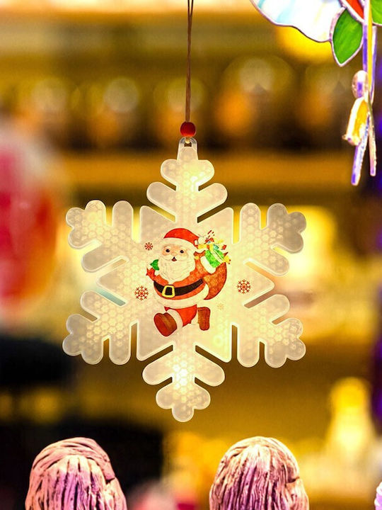 Masterled Beleuchtet Weihnachtliche Kunststoff Figur Flocke Weiß Länge 11.5cm