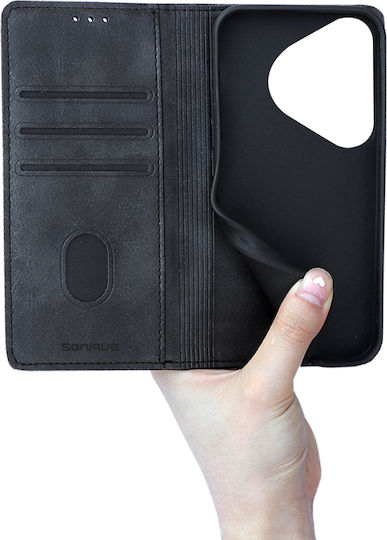 Vintage Magnet Wallet Sonique Huawei Pura 70 Pro Black Mobile Phone Case Wallet