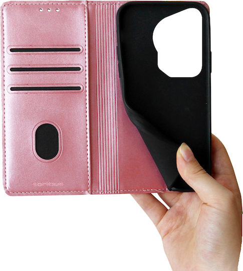 Vintage Magnet Wallet Sonique Huawei Pura 70 Ultra Rose Gold Mobile Phone Case Wallet