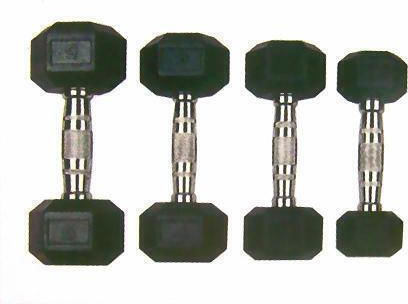 Optimum Rubber Hexagon Dumbbell 1 x 10kg