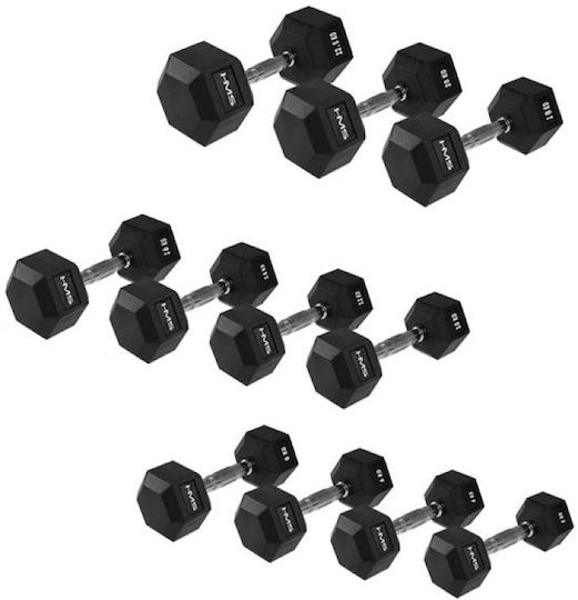 HMS Hex Pro Dumbbell Hexagon Rubber 1 x 20kg