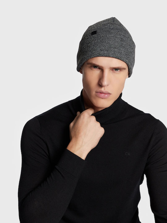 Beanie Ανδρικός Σκούφος Πλεκτός σε Γκρι χρώμα