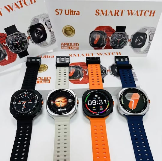 S7 Ultra Smartwatch mit Pulsmesser (Blau)