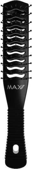 Max Pro Βούρτσα Μαλλιών Μαύρη