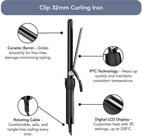 Max Pro Curling Iron pentru bucle 32mm