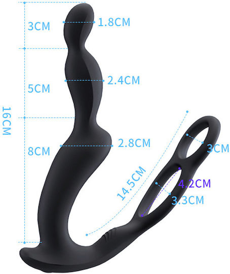 Double Ring Prostate Vibrator Wireless
