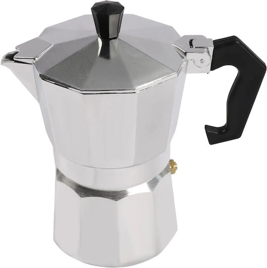 Cafetieră Electrică Pentru Plită Espresso 3 Căni 500W Argintie