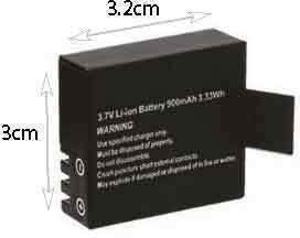Baterie Cameră de Acțiune 3.7v Li-ion 900mah 3.3wh Battery