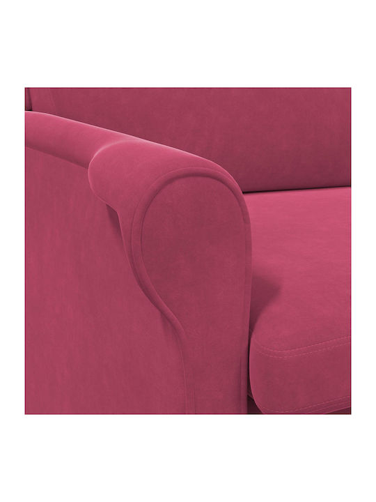 Ohrensessel Samt Bordeaux 76x94x102cm