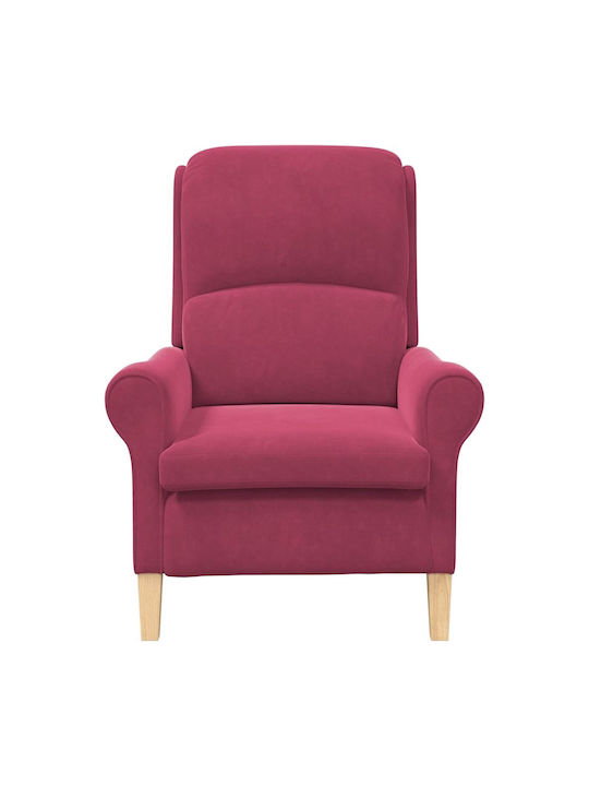 Ohrensessel Samt Bordeaux 76x94x102cm