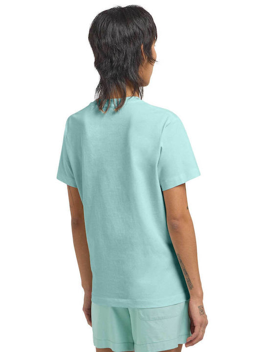 Women's Blouse Cotton Short Sleeve Green
