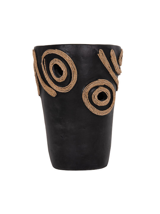 HomeMarkt Decorative Vase Dean Black 15x15x25cm