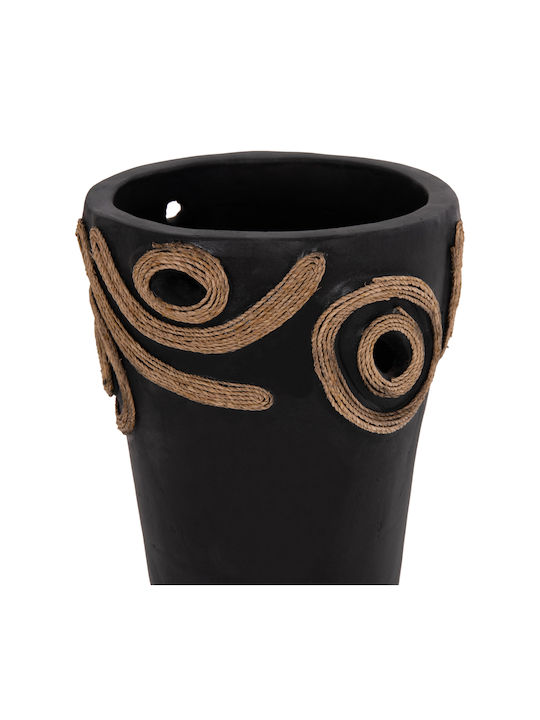 HomeMarkt Decorative Vase Dean Black 15x15x25cm