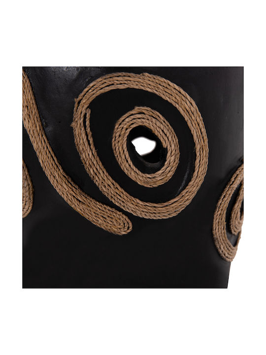 HomeMarkt Decorative Vase Dean Black 15x15x25cm