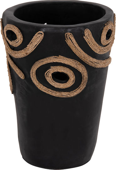 HomeMarkt Decorative Vase Dean Black 15x15x25cm