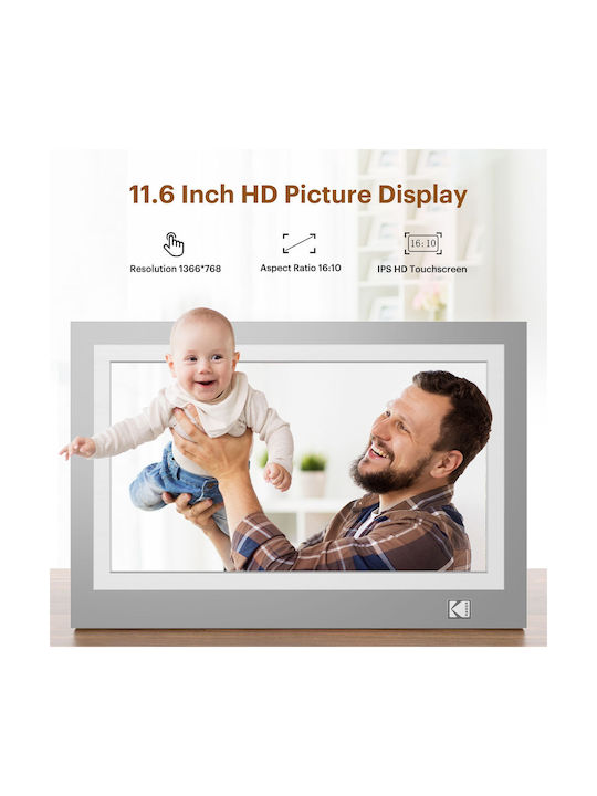 Kodak Digital Photo Frame with WiFi Gray RWF-116GR 6972072903272