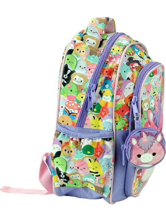 Gim Squishmallows Unicorn School Bag Backpack Kindergarten Multicolour with Water Bottle Holder